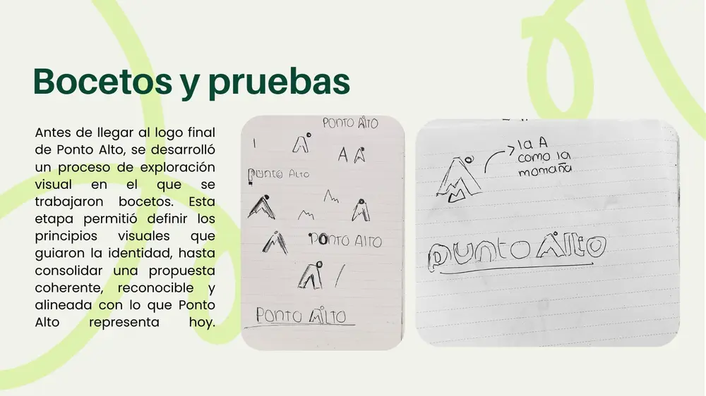 Ponto Alto — Bocetos y pruebas