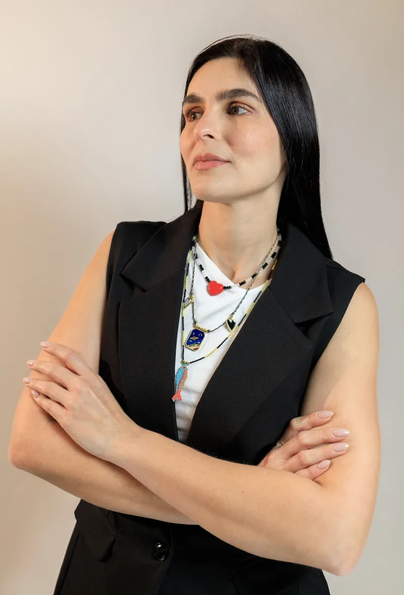 Aretes tejidos a mano